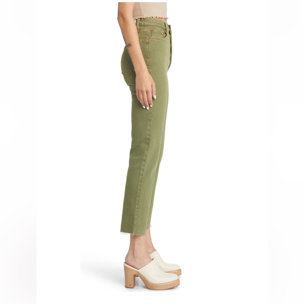 RE/DONE 70s Ultra High Rise Stove Pipe Jeans in Washed Sage - NWT - Sz 25 - Picture 7 of 11